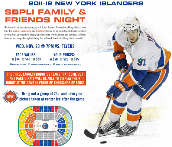 New York Islanders Host SBPLI Family & Friends Night