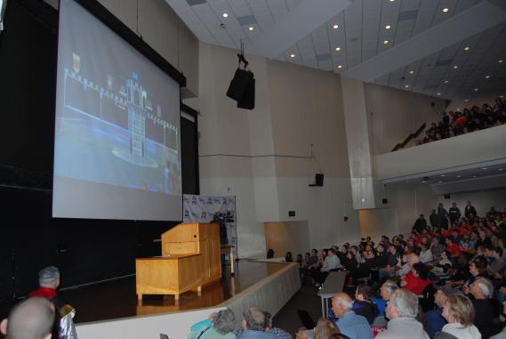 SBPLI FIRST Long Island students, educators and parents converged on the Jacob Javits Lecture Center at Stony Brook University for the 2016 FIRST Robotics Competition Kick-Off and Game Reveal.